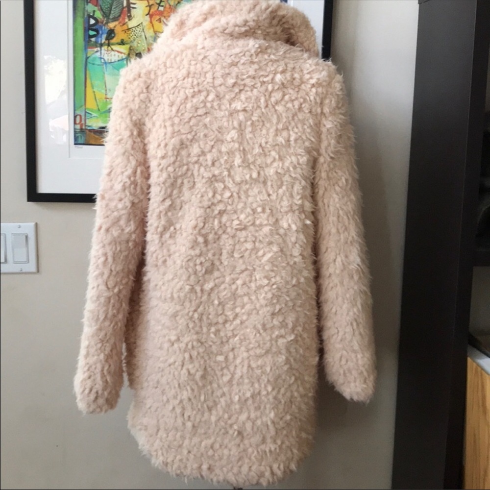 Cozy Teddy Bear coat - 1 left! - peach M - Picture 7 of 8